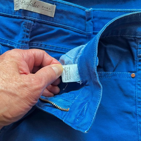 Lot of 2 ZARA TRF Trafaluc Denim Jeans NWT Salmon NWOT Blue US Size 10 - Picture 15 of 16